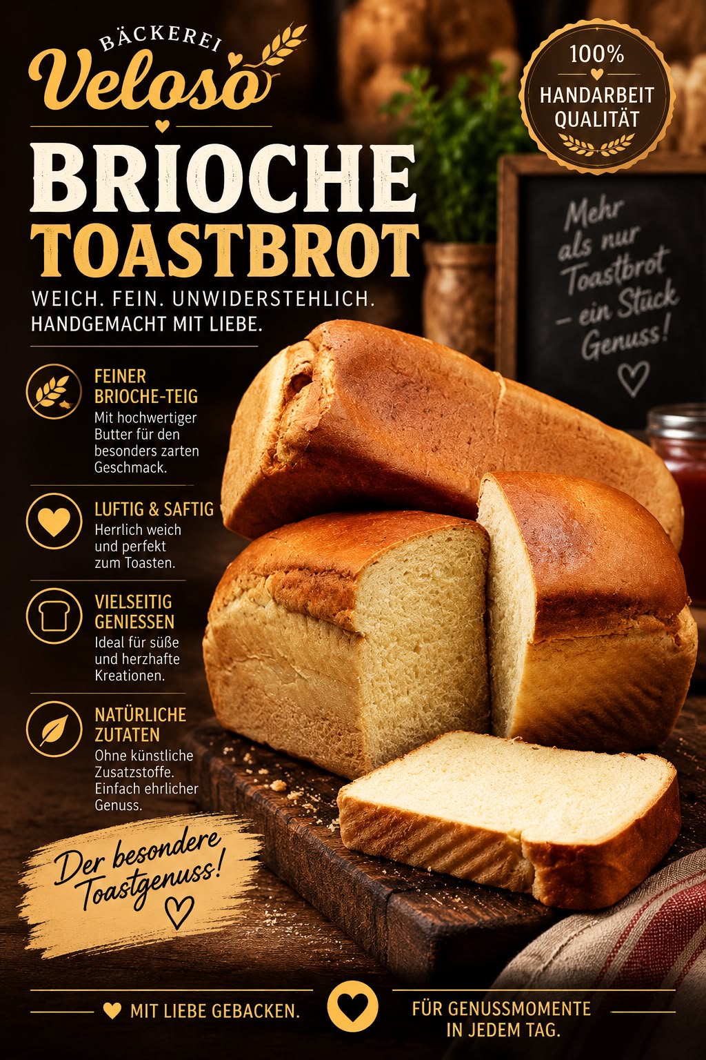 Brioche Toastbrot von Bäckerei Veloso