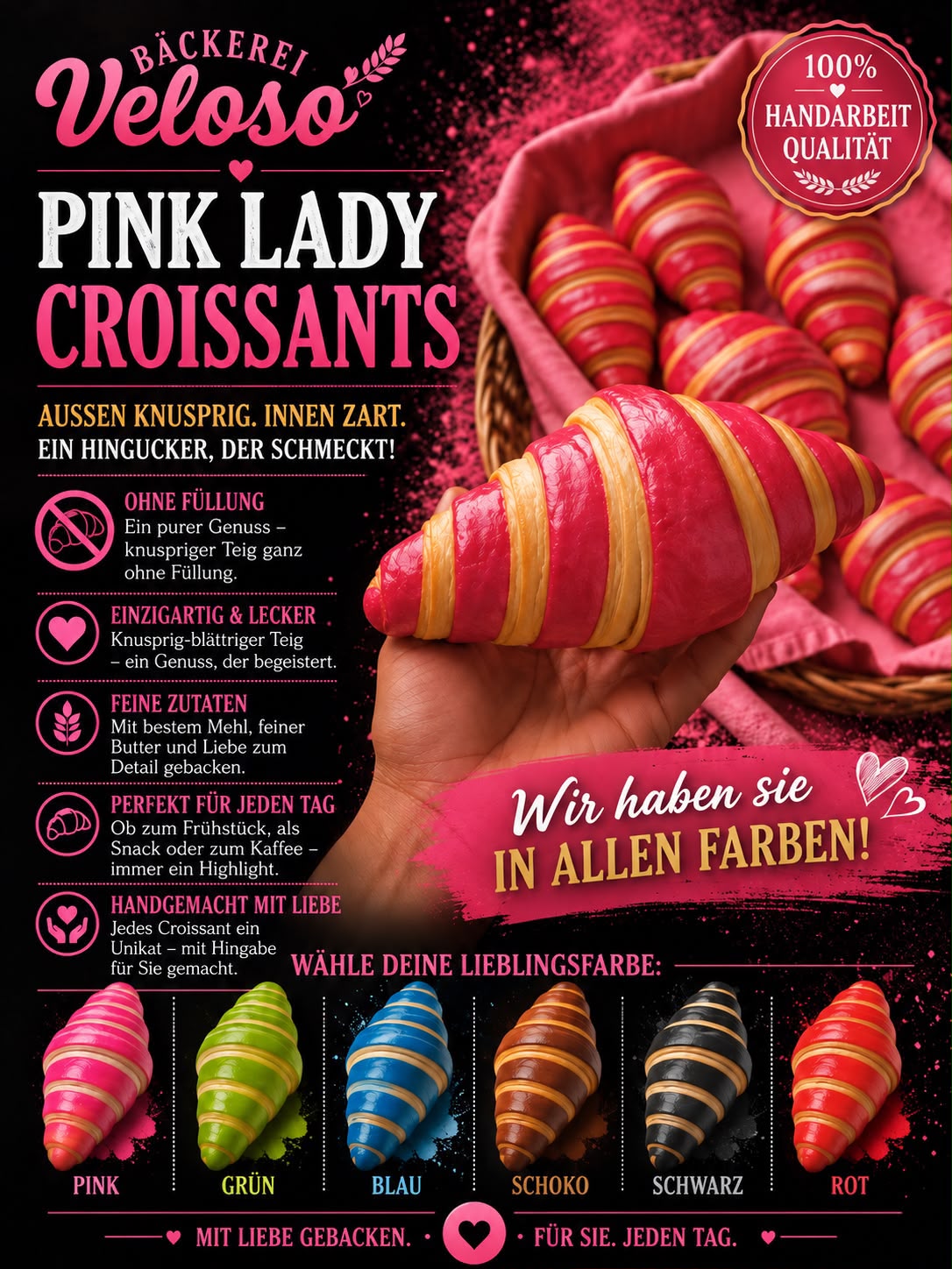Pink Lady Croissants von Bäckerei Veloso