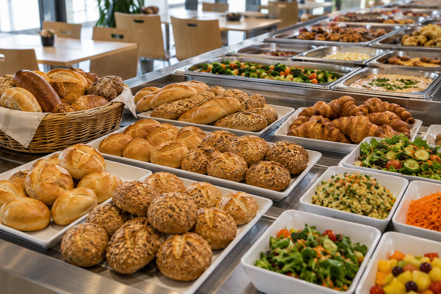 Backwarenbuffet für Kantine und Gemeinschaftsverpflegung