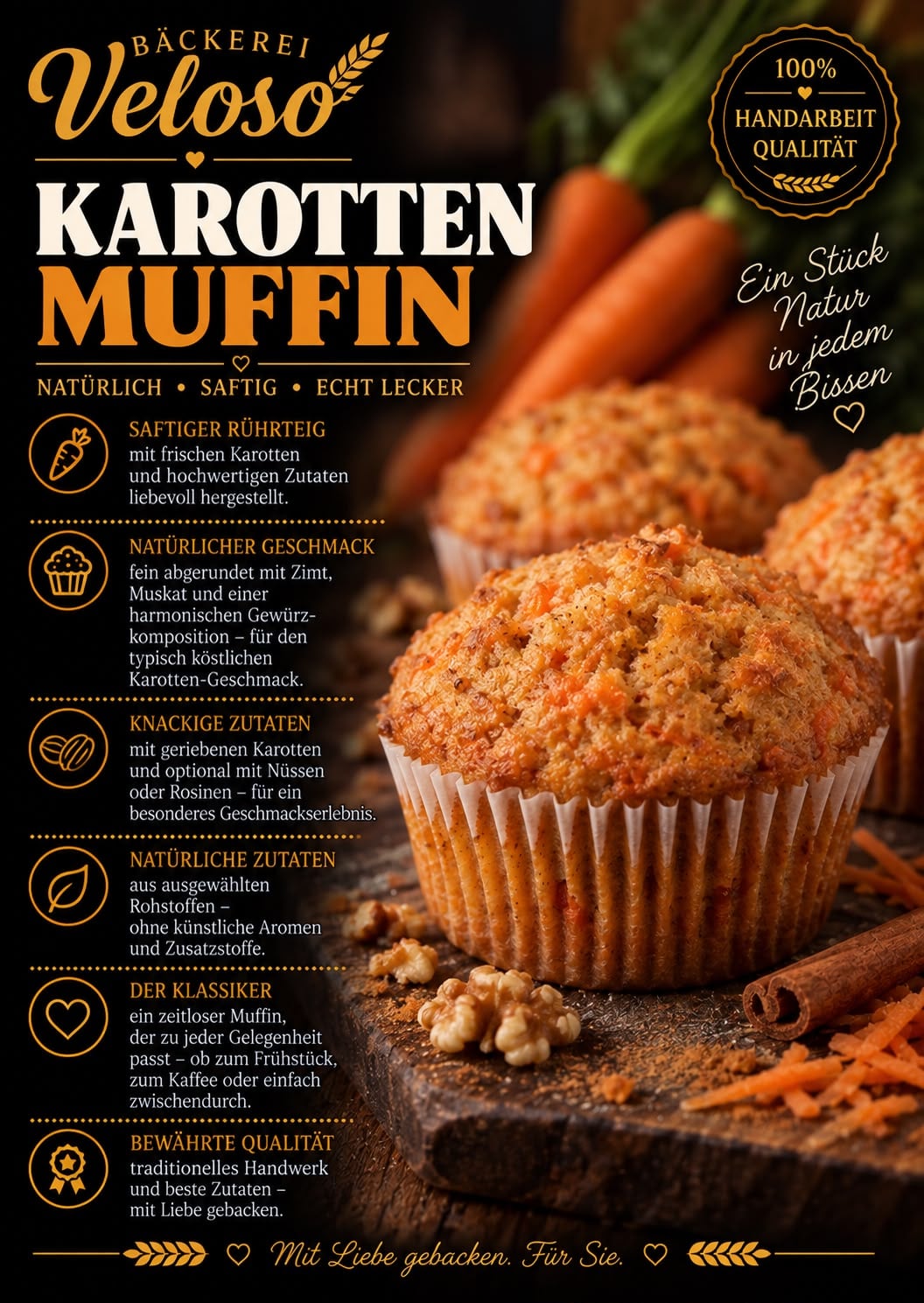 Karotten-Muffin von Bäckerei Veloso