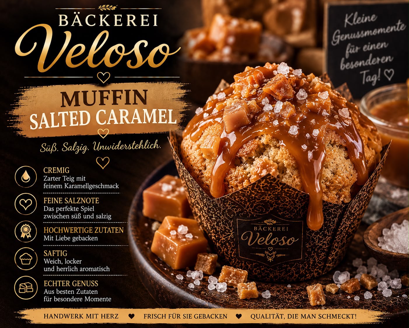Muffin Salted Caramel von Bäckerei Veloso